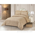 Conjunto de cama de edredon de edredon jacquard king size